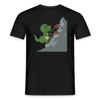 Dinosaure d'escalade - T-shirt homme - noir - Devant - AI Model Male 178 light (178cm)