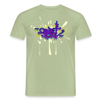 GRAFFITI - Männer T-Shirt - Sage - Vorne - AI Model Male 178 light (178cm)