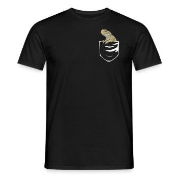 Cadeau de Zwergbartagame de lézard de reptile dragon barbu - T-shirt homme - noir - Devant - AI Model Male 178 light (178cm)