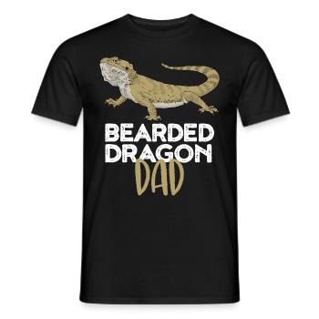 Bearded Dragons Daddy Bitewagame Reptile Gift - Men's T-Shirt - black - Front - AI Model Male 178 light (178cm)