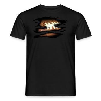 football - T-shirt homme - noir - Devant - AI Model Male 178 light (178cm)