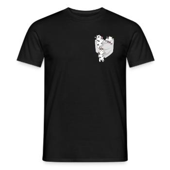 Vache en sac cadeau de femme fermier fermier fermier - T-shirt homme - noir - Devant - AI Model Male 178 light (178cm)