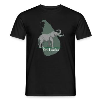 Sri Lanka Elefant - Männer T-Shirt - Schwarz - Vorne - AI Model Male 178 light (178cm)