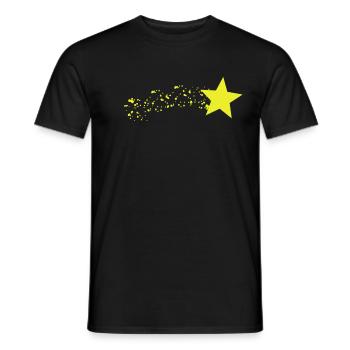 Shooting star, gift idea - Men's T-Shirt - black - Front - AI Model Male 178 light (178cm)