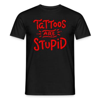 Tattoo Hater - Men's T-Shirt - black - Front - AI Model Male 178 light (178cm)