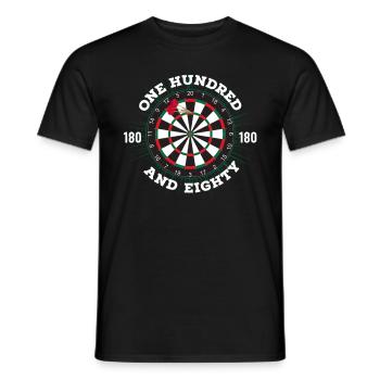 DART ONE UNDRED EIGHTY DARTS 180 - T-shirt homme - noir - Devant - AI Model Male 178 light (178cm)