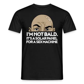 Glatze Solarpanel für Sex Maschine Lustig Geschenk - Männer T-Shirt - Schwarz - Vorne - AI Model Male 178 light (178cm)