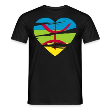AMAZIGH - Männer T-Shirt - Schwarz - Vorne - AI Model Male 178 light (178cm)