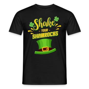 Shamrocks de jour de ST PATRICK - T-shirt homme - noir - Devant - AI Model Male 178 light (178cm)