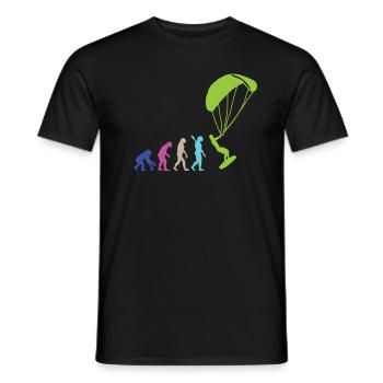 EVOLUTION KITE SURFER KITER DESIGN KITESURFING - Men's T-Shirt - black - Front - AI Model Male 178 light (178cm)