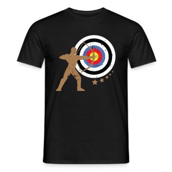 ARCHERY 3D ARCHERY TARGET - Men's T-Shirt - black - Front - AI Model Male 178 light (178cm)