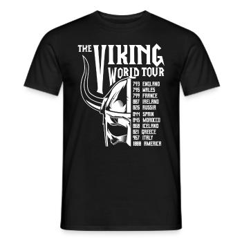 Tour du monde viking - T-shirt homme - noir - Devant - AI Model Male 178 light (178cm)