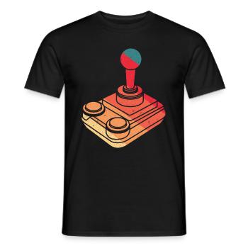 Joystick Vintage - Années 90 - T-shirt homme - noir - Devant - AI Model Male 178 light (178cm)