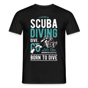 Gerätetauchen Sporttauchen Scuba Diving Taucher - Männer T-Shirt - Schwarz - Vorne - AI Model Male 178 light (178cm)