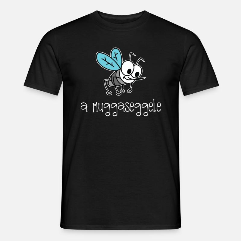 Schwaben Design a Muggaseggele schwäbisch - Männer T-Shirt - Schwarz