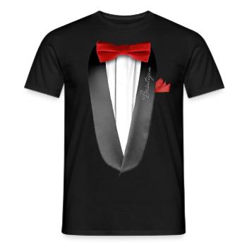 JGA marié - T-shirt homme - noir - Devant - AI Model Male 178 light (178cm)