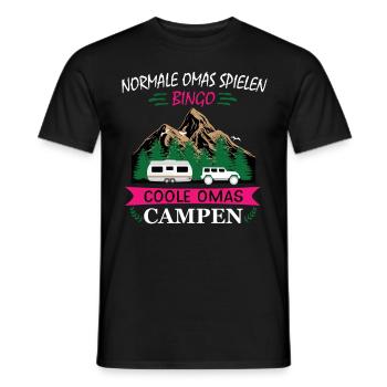 Cool Granny Camping Camping Granny - T-shirt homme - noir - Devant - AI Model Male 178 light (178cm)