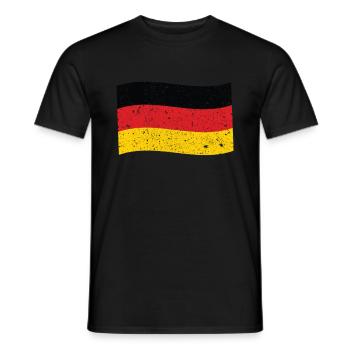 Germany Flag German Flag - Men's T-Shirt - black - Front - AI Model Male 178 light (178cm)