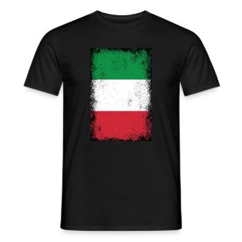 Italie drapeau italien drapeau italien Vintage - T-shirt homme - noir - Devant - AI Model Male 178 light (178cm)