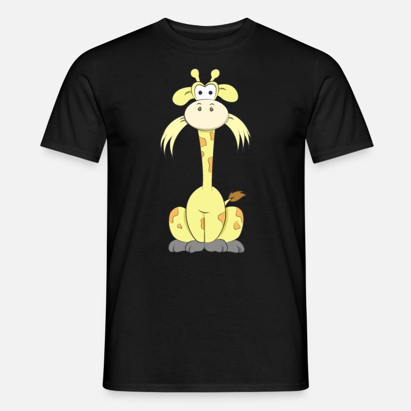 Giraffe Chew - Männer T-Shirt - Schwarz