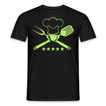 (koch_12_1f) - Men's T-Shirt - black - Front - AI Model Male 178 light (178cm)