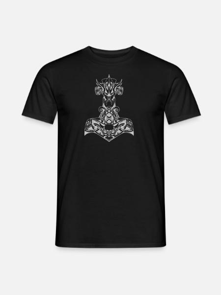 Thor Hammer nordic viking mythology gift - Men's T-Shirt - black