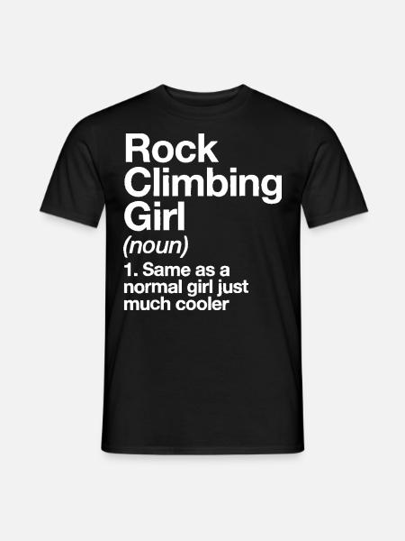 Rock Climbing Girl Definition T-shirt Funny Sports - Men's T-Shirt - black