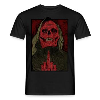 Red Skull F ing - Men's T-Shirt - black - Front - AI Model Male 178 light (178cm)