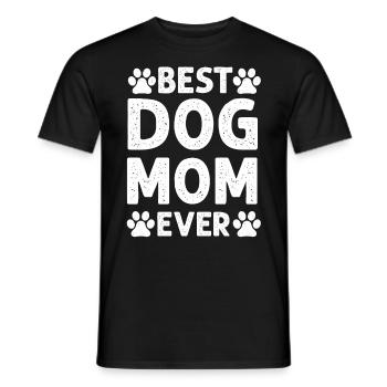 Meilleur chien maman jamais | Cadeau de maman chien fête des mères - T-shirt homme - noir - Devant - AI Model Male 178 light (178cm)