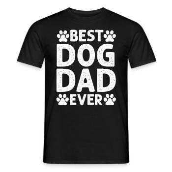 Best Dog Dad Ever | Vatertag Vatertagsgeschenk - Männer T-Shirt - Schwarz - Vorne - AI Model Male 178 light (178cm)