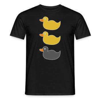 Canard canard canard gris - T-shirt homme - noir - Devant - AI Model Male 178 light (178cm)