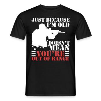 Sniper Sniper Idée Cadeau Vétéran - T-shirt homme - noir - Devant - AI Model Male 178 light (178cm)