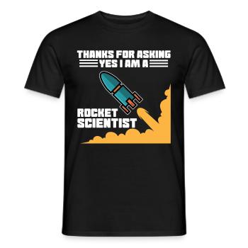 Rocket scientist rocket scientist - Men's T-Shirt - black - Front - AI Model Male 178 light (178cm)