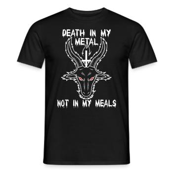 Vegan Heavy Metal Rock Musik Geschenkidee - Männer T-Shirt - Schwarz - Vorne - AI Model Male 178 light (178cm)