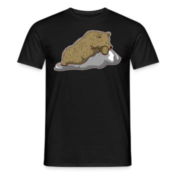 Braunbär Bär Tier Zoo Tierpark Jungle Geschenk - Männer T-Shirt - Schwarz - Vorne - AI Model Male 178 light (178cm)