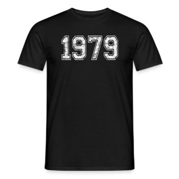 Geburtstag 1979 Jahr 1979 Retro Vintage - Männer T-Shirt - Schwarz - Vorne - AI Model Male 178 light (178cm)