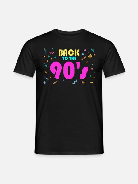 Retour à la tenue des années 90 Costume de la fête des années 90 - T-shirt homme - noir