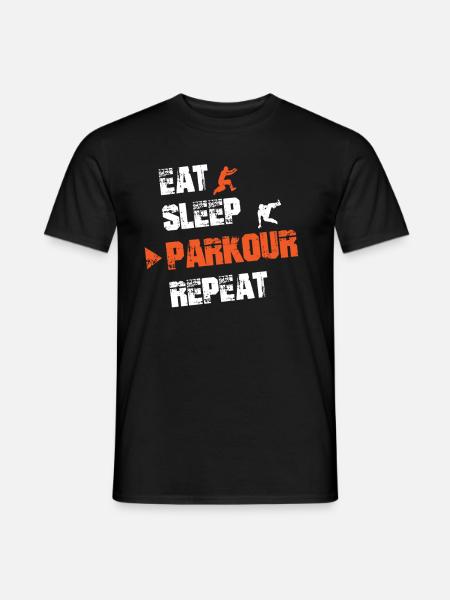 Eat Sleep Parkour Repeat Food Sleep Parkour - Men's T-Shirt - black