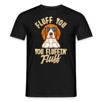 Vilain chien beagle doigt du milieu vous baise - T-shirt homme - noir - Devant - AI Model Male 178 light (178cm)