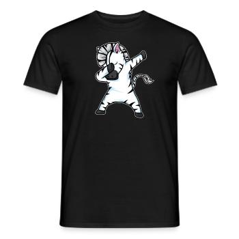Dabbing Zebra Lustig Dab Tanz Geschenk Geburtstag - Männer T-Shirt - Schwarz - Vorne - AI Model Male 178 light (178cm)