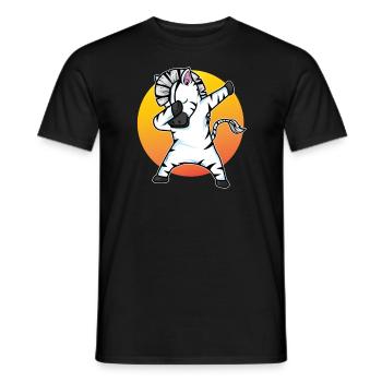 Dabbing Zebra Lustig Dab Tanz Geschenk Geburtstag - Männer T-Shirt - Schwarz - Vorne - AI Model Male 178 light (178cm)