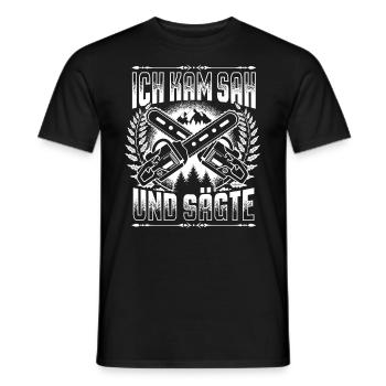 Cadeau de bois bûcheron forestier Woodman - T-shirt homme - noir - Devant - AI Model Male 178 light (178cm)