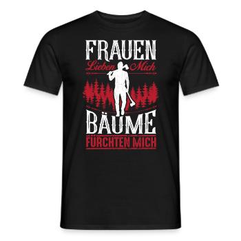 Cadeau de bois bûcheron forestier Woodman - T-shirt homme - noir - Devant - AI Model Male 178 light (178cm)