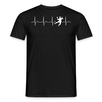 Handball Heartbeat Handballer Team Ball Sport - T-shirt homme - noir - Devant - AI Model Male 178 light (178cm)