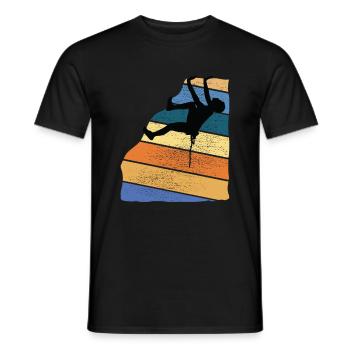 Klettern Bergesteigen Kletterhalle Bouldern Climb - Männer T-Shirt - Schwarz - Vorne - AI Model Male 178 light (178cm)