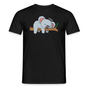 Koala sleep lazy cute gift birthday - Men's T-Shirt - black - Front - AI Model Male 178 light (178cm)