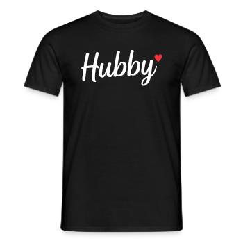 Hubby Mann Ehemann Paar Geschenk Geburtstag - Männer T-Shirt - Schwarz - Vorne - AI Model Male 178 light (178cm)