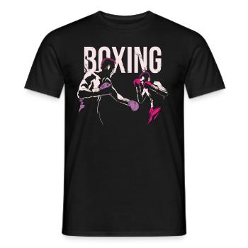 Boxing, boxing, boxing, boxer, fight jersey shirt - Men's T-Shirt - black - Front - AI Model Male 178 light (178cm)
