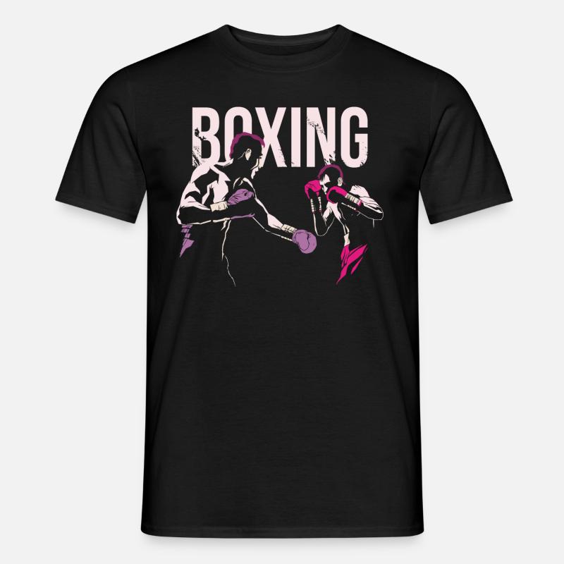 Boxe, boxe, boxe, boxeur, maillot de combat - T-shirt homme - noir