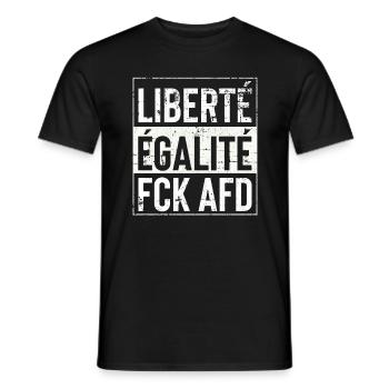 Liberte Egalite FCK AFD - Men's T-Shirt - black - Front - AI Model Male 178 light (178cm)